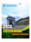 Statistik Daerah Kabupaten Wonogiri 2013