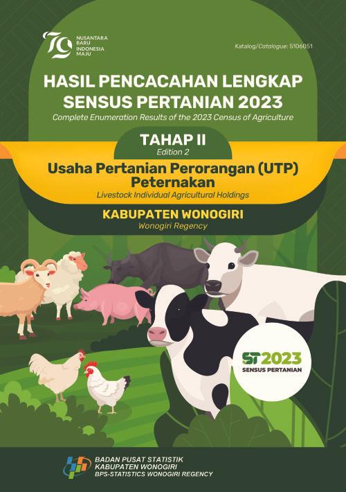 Hasil Pencacahan Lengkap Sensus Pertanian 2023 - Tahap II: Usaha Pertanian Perorangan (UTP) Peternakan Kabupaten Wonogiri