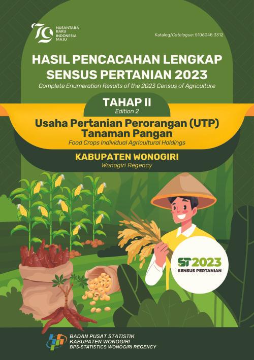 Hasil Pencacahan Lengkap Sensus Pertanian 2023 - Tahap II: Usaha Pertanian Perorangan (UTP) Tanaman Pangan Kabupaten Wonogiri