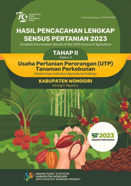 Hasil Pencacahan Lengkap Sensus Pertanian 2023 - Tahap II: Usaha Pertanian Perorangan (UTP) Tanaman Perkebunan Kabupaten Wonogiri